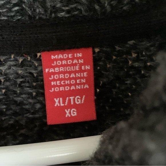 Izod Fair Isle Gray Wool Blend Nordic Sweater Men’s Size XL - Picture 7 of 7